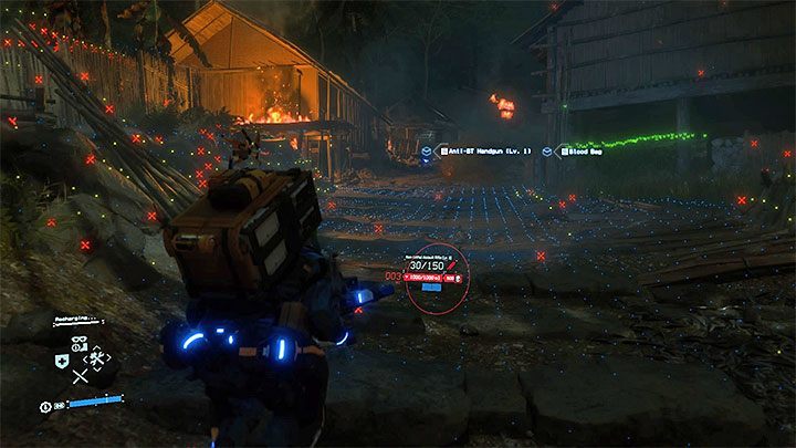 Zanim jeszcze zajmiesz się atakowaniem bossa użyj skanera żeby pozbierać jak najwięcej zapasów z okolicy - Clifford Unger - rozdział 11 | Boss w Death Stranding - Death Stranding - poradnik do gry