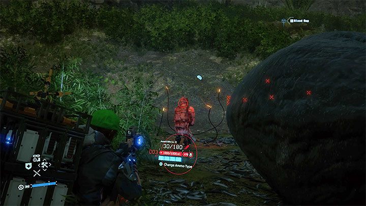 Po odnalezieniu przeciwników skupiaj się zawsze na zidentyfikowaniu i atakowaniu Ungera, gdyż dostateczne osłabienie go przepędzi całą grupę - Clifford Unger - rozdział 11 | Boss w Death Stranding - Death Stranding - poradnik do gry