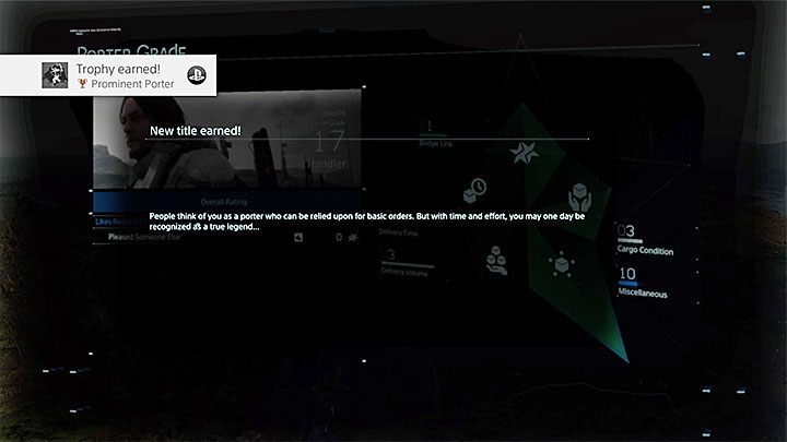 Rodzaj trofeum: brązowe - Lista trofeów i osiągnięć w Death Stranding - Death Stranding - poradnik do gry