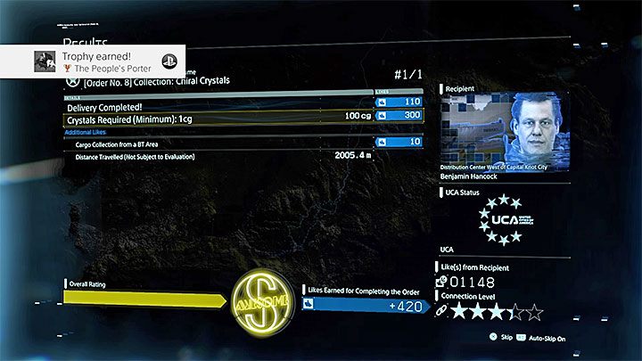 Rodzaj trofeum: brązowe - Lista trofeów i osiągnięć w Death Stranding - Death Stranding - poradnik do gry