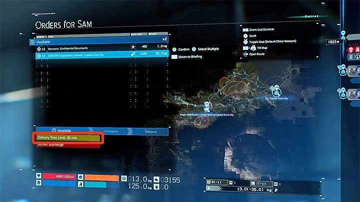 Tak, niektóre zlecenia mogą wymuszać zmieszczenie się w narzuconym limicie czasu - Death Stranding - poradnik do gry