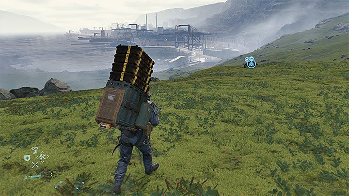 Po tym jak dostatecznie awansujesz w głównym wątku fabularnym Sam dotrze do portu Knot City celem wejścia na pokład na statku i wyruszenia w podróż na zachód - Death Stranding - poradnik do gry