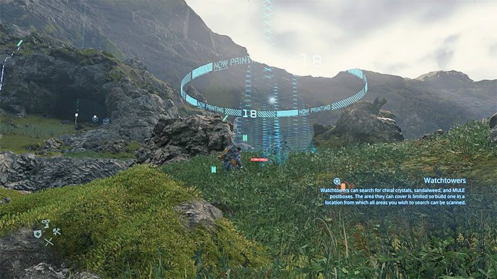 Przytrzymaj L2 żeby zacząć rozglądać się za miejscem do budowy - Stawianie konstrukcji | Death Stranding - Death Stranding - poradnik do gry