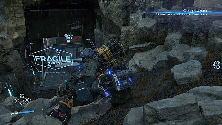 Cel podróży to mały bunkier otoczony skałami - Gdzie w Death Stranding można spotkać Conana OBriena? - Death Stranding - poradnik do gry