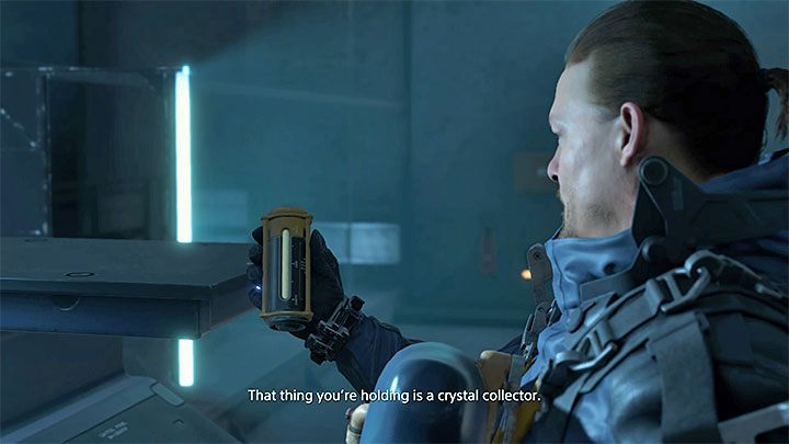 2) Kryształków chilorium nie można początkowo podnosić, gdyż bohater nie posiada pojemnika na kryształki (Crystal Collector) - Jak zdobywać materiały do craftingu w Death Stranding? - Death Stranding - poradnik do gry