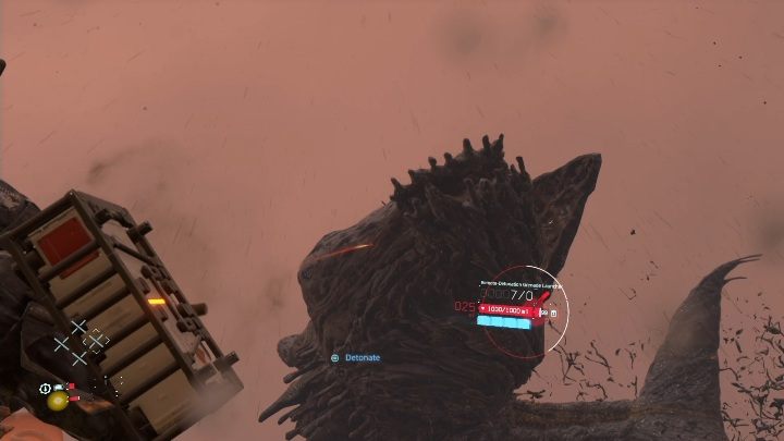 Mimo tego, że ryba jest dość ruchliwym przeciwnikiem ma dość powolne ataki - Wieloryb, wielka ryba | Boss w Death Stranding - Death Stranding - poradnik do gry