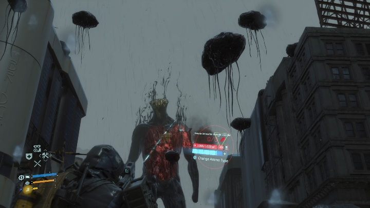 Każdy zaatakowany element giganta zmienia kolor na czerwony - Gigant | Boss w Death Stranding - Death Stranding - poradnik do gry