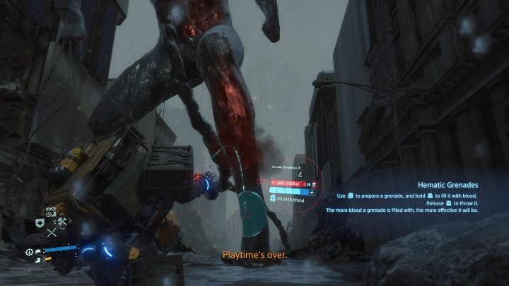 Granatami możesz rzucać w nogi przeciwnika - Gigant | Boss w Death Stranding - Death Stranding - poradnik do gry