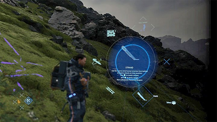 Splot to inaczej sznur, który domyślnie wykorzystywany jest do wiązania ładunków - Jak zdobyć pierwsze bronie w Death Stranding? - Death Stranding - poradnik do gry