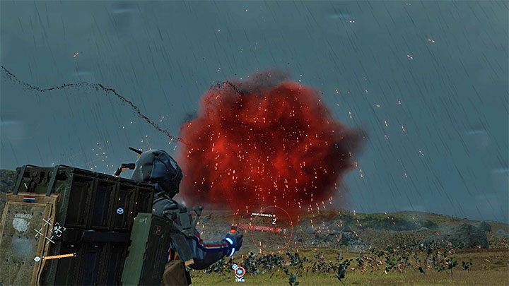 Po zlokalizowaniu jakiegoś wynurzonego możesz rzucić w niego granatem - Jak zdobyć pierwsze bronie w Death Stranding? - Death Stranding - poradnik do gry