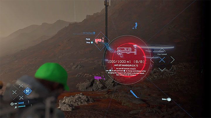 Pistolet przeciwko wynurzonym to broń, którą zdobędziesz dzięki postępom w fabule - Jak zdobyć pierwsze bronie w Death Stranding? - Death Stranding - poradnik do gry