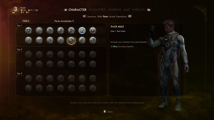Wykupienie odpowiednich perków zwiększy udźwig Twojej postaci. - Jak zwiększyć udźwig postaci w The Outer Worlds? - The Outer Worlds - poradnik do gry