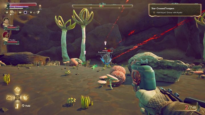 W okolicy miejsca pochówku krążą raptidony - Towarzysze broni | Misja towarzysza w The Outer Worlds - The Outer Worlds - poradnik do gry