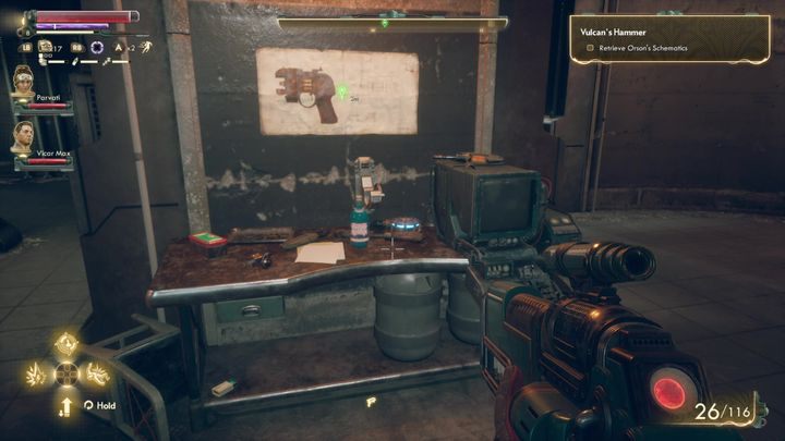 Zdobycz możesz oddać Orsonowi w Rozarium lub Gladys na Pionierze (Groundbreaker) - Młot Wulkana | Misja poboczna w The Outer Worlds - The Outer Worlds - poradnik do gry