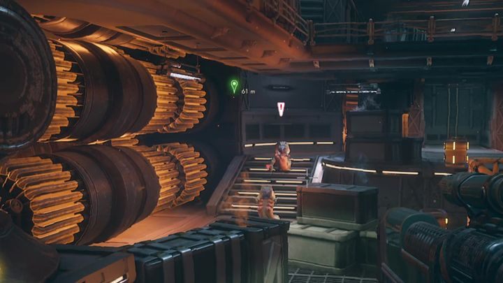 Windę do tunelu znajdziesz na samym końcu maszynowni, po prawej stronie - Statek w opałach | Misja poboczna w The Outer Worlds - The Outer Worlds - poradnik do gry