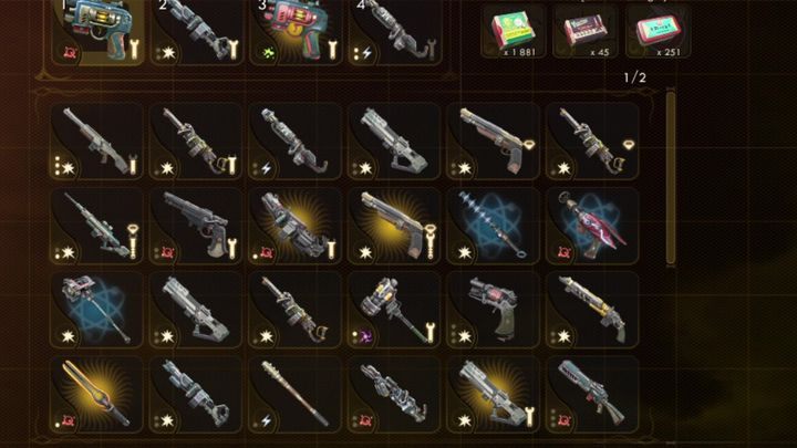 Broń naukową rozpoznasz po niebieskim tle. - Trofea i osiągnięcia w The Outer Worlds - The Outer Worlds - poradnik do gry