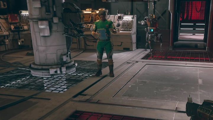 Po pozbyciu się zagrożenia będziesz mógł porozmawiać z handlarzem informacjami - Ognisko sygnałowe w kosmosie | Solucja The Outer Worlds - The Outer Worlds - poradnik do gry