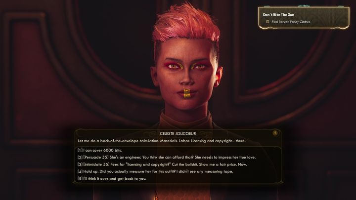 Na Bizancjum będziesz musiał skierować się do Celeste Jolicoeur - Nie kąsaj słońca | Misja towarzysza w The Outer Worlds - The Outer Worlds - poradnik do gry