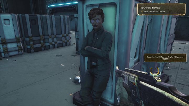 Kierując się w stronę Bizancjum wybierz lądowisko w dokach - Miasto i gwiazdy | Solucja The Outer Worlds - The Outer Worlds - poradnik do gry