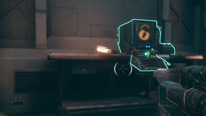 Będąc w środku musisz dostać się do zamkniętych drzwi i ponownie się włamać - Pusty człowiek | Misja towarzysza w The Outer Worlds - The Outer Worlds - poradnik do gry