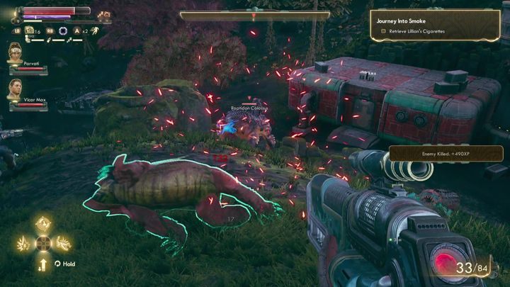 Jeśli zgodzisz się pomóc Lillian, musisz udać się do znajdującej się nieopodal zagrody dla raptidonów - W oparach dymu | Misja poboczna w The Outer Worlds - The Outer Worlds - poradnik do gry