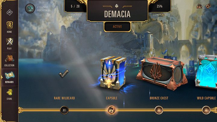Każdy z Regionów posiada swój własny pasek postępu z określonymi nagrodami - System progresji konta w Legends of Runeterra - Legends of Runeterra - poradnik do gry