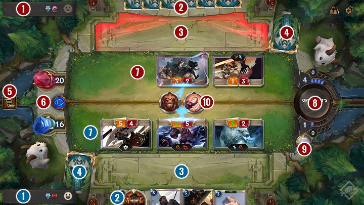 1 - Interfejs rozgrywki w Legends of Runeterra - Legends of Runeterra - poradnik do gry