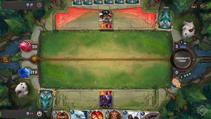 W trakcie rundy Gracze zamieniają się akcjami - jeden atakuje, a drugi broni i na odwrót - Tury i rundy w Legends of Runeterra - Legends of Runeterra - poradnik do gry