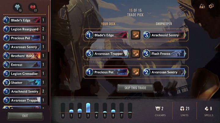 Przechodząc do ostatniego kroku budowania talii w trybie Ekspedycji możesz ostatecznie doszlifować swój deck - Ekspedycje - Tryby rozgrywki w - Legends of Runeterra - poradnik do gry