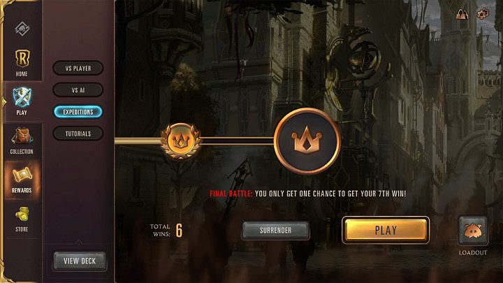 Ostatnie, siódme starcie różni się nieco od pozostałych ponieważ masz tutaj tylko i wyłącznie jedną szansę na wygraną - Ekspedycje - Tryby rozgrywki w - Legends of Runeterra - poradnik do gry