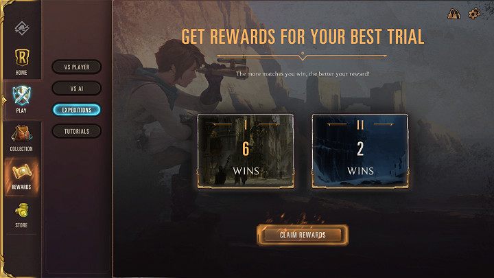 Jak można zauważyć na powyższym obrazku, nasza pierwsza próba zakończyła się 6 wygranymi, a druga wypadła fatalnie - tylko 2 zwycięstwa - Ekspedycje - Tryby rozgrywki w - Legends of Runeterra - poradnik do gry