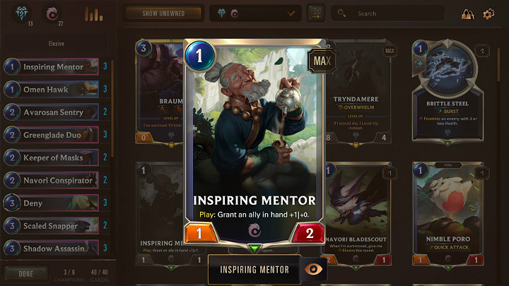 Prezentowana talia nie należy do kategorii kontrolnej więc nie dysponuje jednostkami z bardzo dużą ilością punktów zdrowia lub słowem kluczowym Challenger - Freljord & Ionia | Najlepsze tanie talie na start | Legends of Runeterra - Legends of Runeterra - poradnik do gry