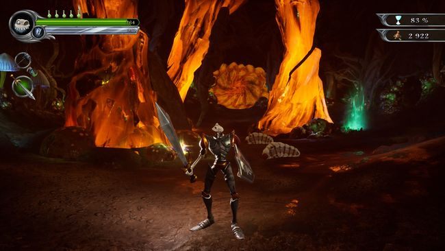 Zabijcie mrówczych sługusów i poczekajcie aż Królowa pokaże świecący brzuch, strzelajcie w niego dopóki go nie zakryje - Mrówcze jaskinie | Opis przejścia MediEvil - MediEvil - poradnik do gry