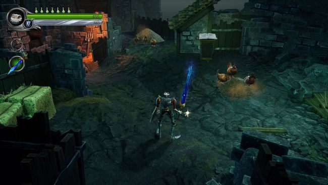 Po wejściu do zamku Peregrina, po lewej macie Gargulca - Nawiedzone ruiny | Opis przejścia MediEvil - MediEvil - poradnik do gry