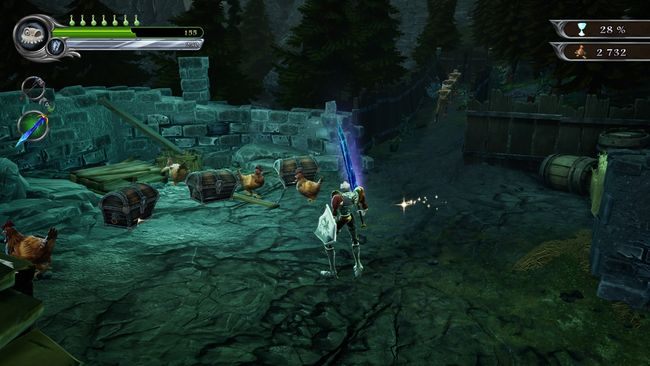 Wróćcie z powrotem na dziedziniec i w prawo - Nawiedzone ruiny | Opis przejścia MediEvil - MediEvil - poradnik do gry