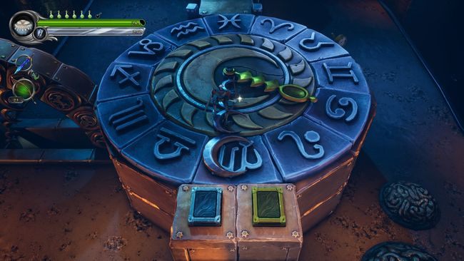 Wejdźcie w nowy obszar i uważajcie na ostre elementy machinerii, dostańcie się na górę i idźcie najpierw w prawo - Maszyna czasu | Opis przejścia MediEvil - MediEvil - poradnik do gry