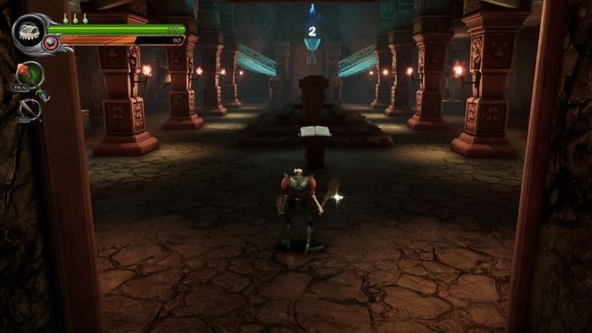 Pierwsza księga stoi na wprost Hali Herosów, druga jest dalej na wprost przy schodach - Hala Herosów | Opis przejścia MediEvil - MediEvil - poradnik do gry