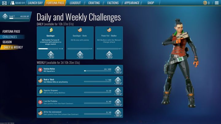 Wyzwania dzienne to najlepsze źródło punktów doświadczenia. - Fortuna Pass w The Cycle - The Cycle - poradnik do gry