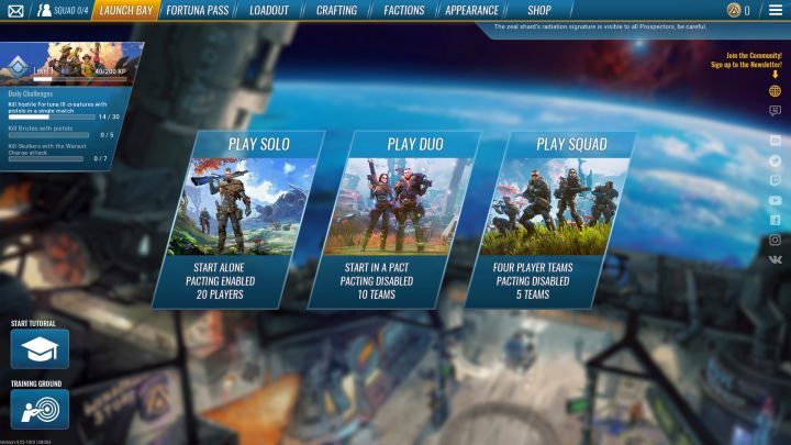 By rozpocząć rozgrywkę, wejdź do zakładki Launch Bay w menu głównym. - The Cycle - poradnik do gry