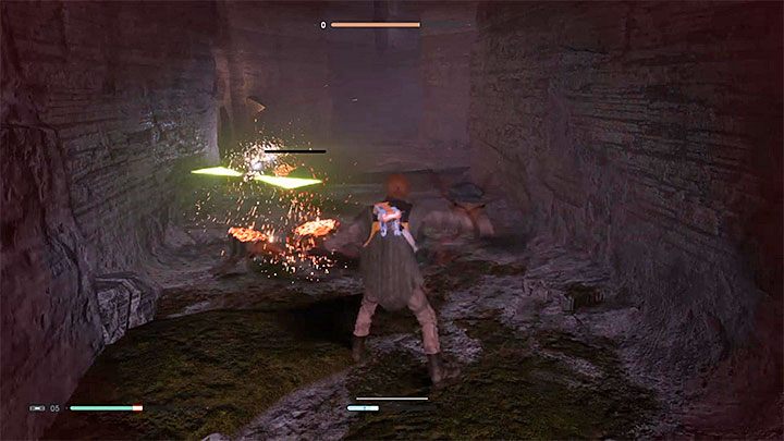 Przytrzymaj przycisk bloku (L1 / LB na padzie) i wciśnij przycisk ataku Mocą (Trójkąt / Y na padzie) - Co trzy głowy, to nie jedna | Trofeum Jedi Upadły Zakon / Fallen Order - Star Wars Jedi Fallen Order - poradnik do gry