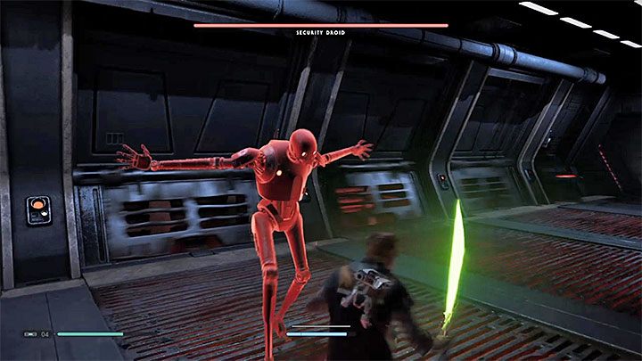 Security Droid za wszelką cenę dąży do walki wręcz - Security Droid (planeta Kashyyyk) | Boss w Jedi Upadły Zakon / Fallen Order - Star Wars Jedi Fallen Order - poradnik do gry