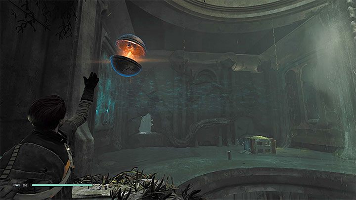 Udaj się teraz na przeciwległy koniec sali i użyj przyciągnięcia Mocy na dowolnym z lampionów - Rozdział 3 Grobowiec Miktrulla - solucja Jedi Upadły zakon / Fallen Order - Star Wars Jedi Fallen Order - poradnik do gry