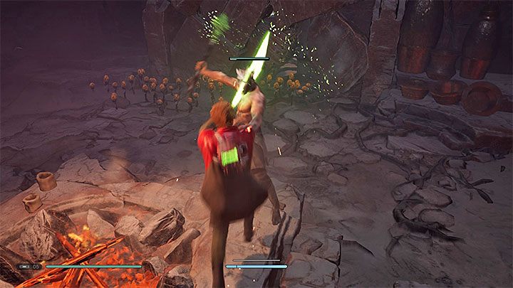 Przejdź do kolejnej lokacji i użyj przyciągnięcia Mocy na wiszącej linie - Rozdział 5 Dathomir - solucja Jedi Upadły zakon / Fallen Order - Star Wars Jedi Fallen Order - poradnik do gry