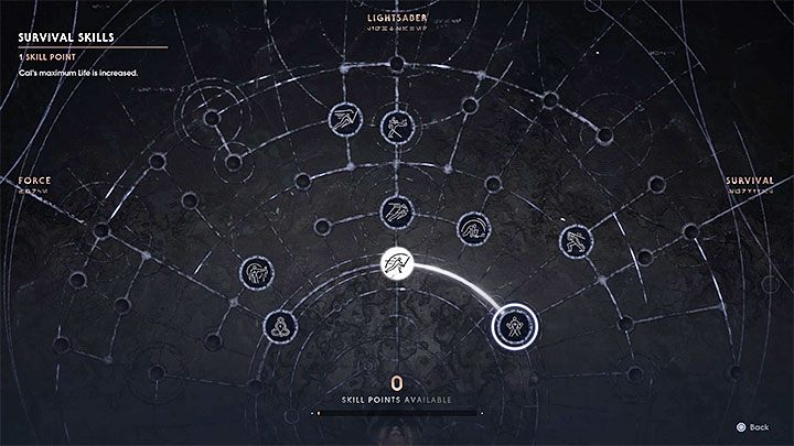 Jeszcze inną metodą jest kupowanie umiejętności za punkty rozwoju - Jak wyleczyć bohatera w Jedi Upadły Zakon? - Star Wars Jedi Fallen Order - poradnik do gry