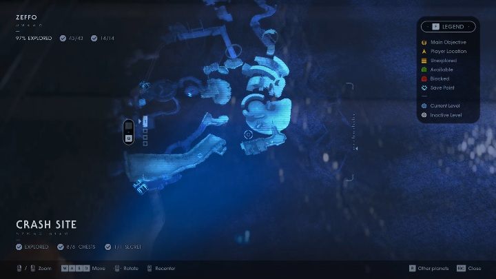 Część mapy: Crash Site - Nasiona w Jedi Upadły zakon / Fallen Order - Star Wars Jedi Fallen Order - poradnik do gry