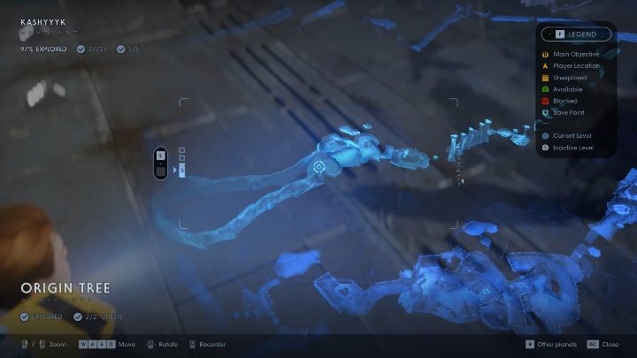 Część mapy: Origin Tree - Nasiona w Jedi Upadły zakon / Fallen Order - Star Wars Jedi Fallen Order - poradnik do gry
