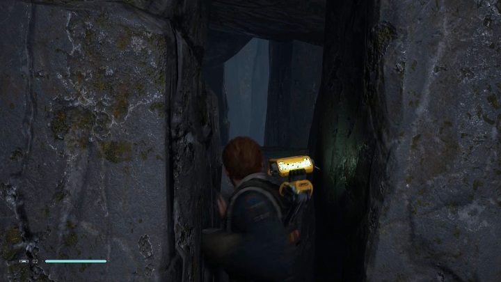 Do grobowca prowadzą wąskie drogi, głównie takie, które polegają na przeciskaniu się pomiędzy skałami - Tomb of Eilram | Grobowce w Jedi Upadły zakon / Fallen Order - Star Wars Jedi Fallen Order - poradnik do gry