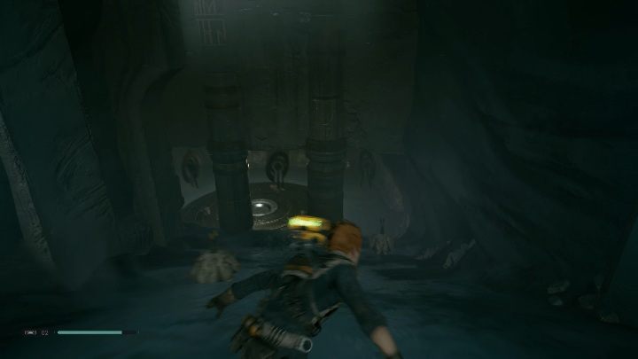 Aby przedostać się dalej musisz przeskoczyć po skałach i zsunąć się po lodowym terenie - Tomb of Eilram | Grobowce w Jedi Upadły zakon / Fallen Order - Star Wars Jedi Fallen Order - poradnik do gry