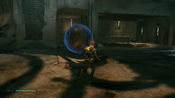 Wypchnij kulę, którą ustawiłeś wcześniej i ustaw ją w kolejnym punkcie - Tomb of Eilram | Grobowce w Jedi Upadły zakon / Fallen Order - Star Wars Jedi Fallen Order - poradnik do gry
