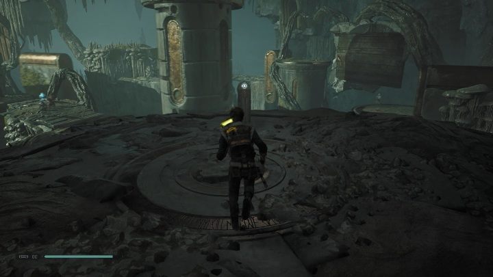 Gdy dotrzesz do części grobowca pokazanej na screenie powyżej musisz aktywować mechanizm, który umożliwi Ci przejście - Tomb of Miktrull | Grobowce w Jedi Upadły zakon / Fallen Order - Star Wars Jedi Fallen Order - poradnik do gry